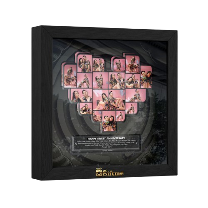 GIFTME Hadiah Anniversary Bingkai Foto Lampu LED 1
