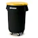 Krisbow Round Bin Black 120L & Yellow Cover 1
