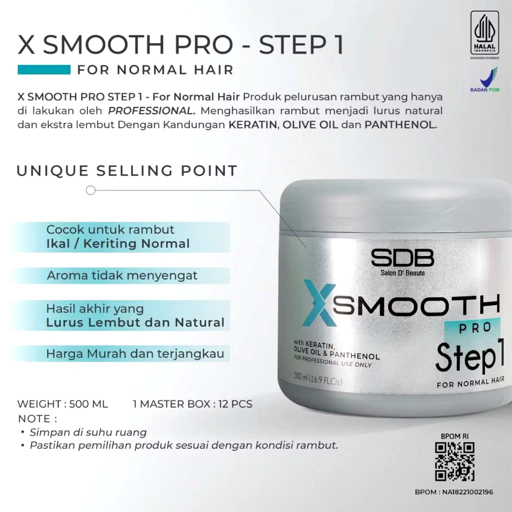 SDB X Smooth Pro - Step 1 For Normal Hair 