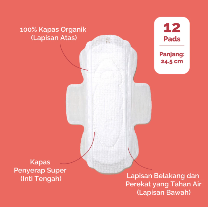 Nona Kesehatan Perempuan Nona Woman Organic Cotton Pad Regular
