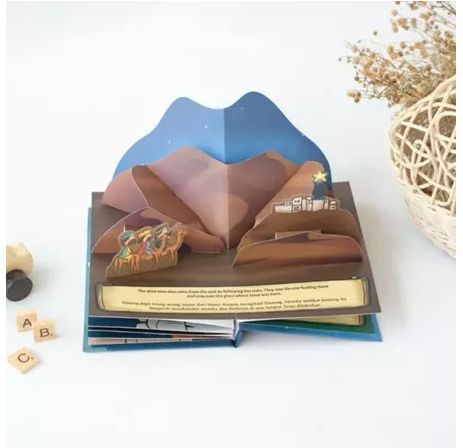 Pineapple Indonesia Buku Pop-Up Cerita Alkitab Kelahiran Yesus (2 Bahasa)