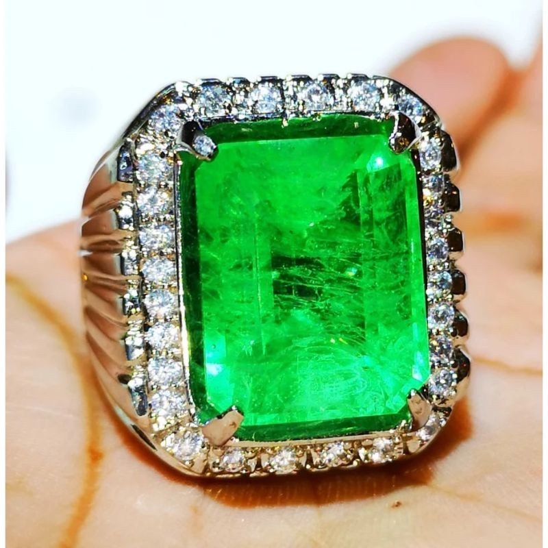 Cincin Batu Zamrud Colombia Natural Emerald 2