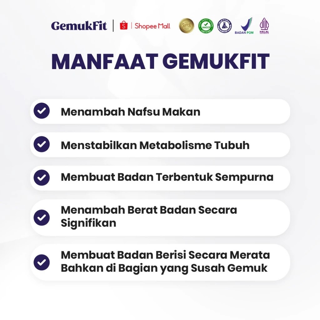 Albaik Herbal Indonesia Gemukfit Kapsul Penggemuk Badan 