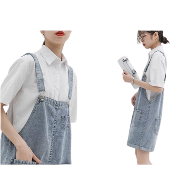  Jean Overall Pendek Jumpsuit Koboi 