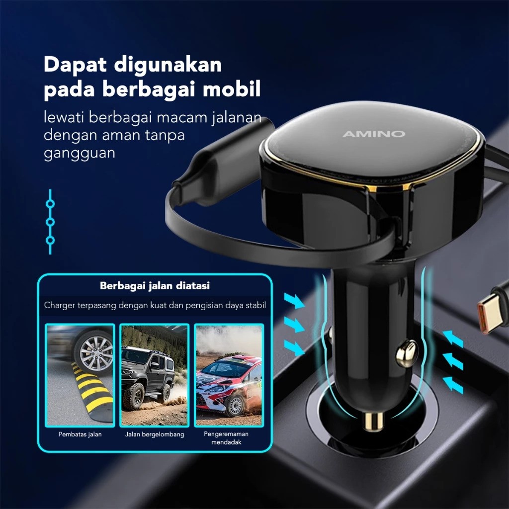 Amino Car Charger 30 Watt PD Tyoe C Super Fast Charger 3
