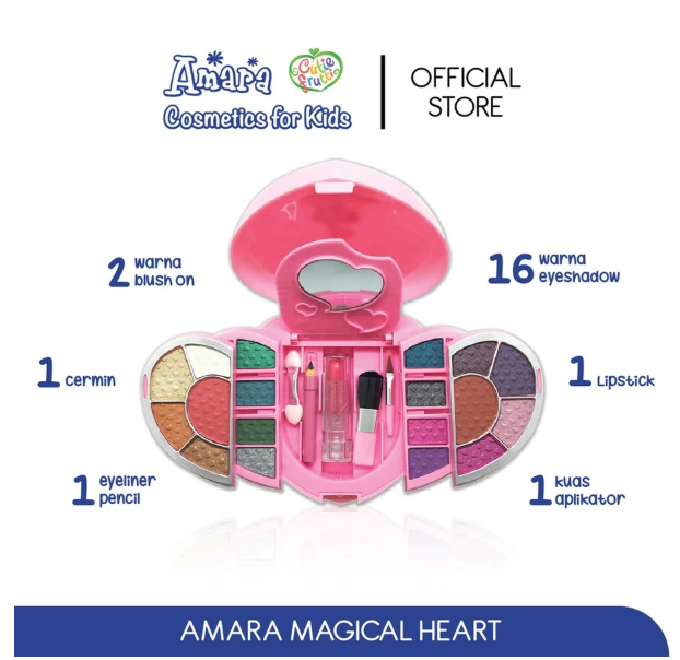 Gloria Origita Cosmetics Amara Kids Magical Heart Makeup Kit