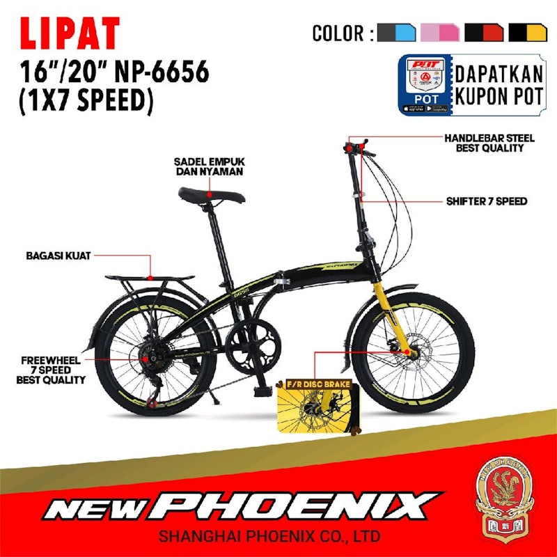 New Phoenix Sepeda Lipat 16 inch 5