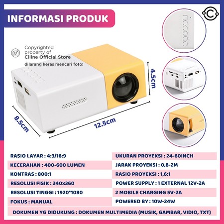  LED Mini Projector YG-300