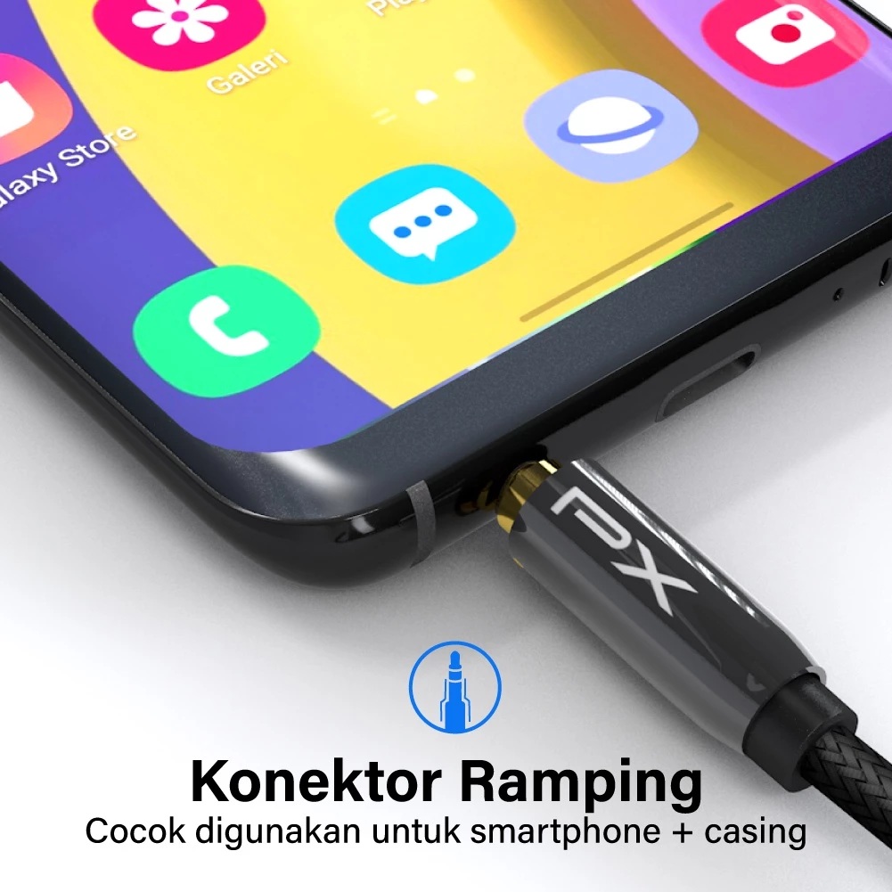 Sajun Global Indonesia PX Kabel AUX Extension Audio 3.5mm Male to Female 0.5M CO-YP0305 