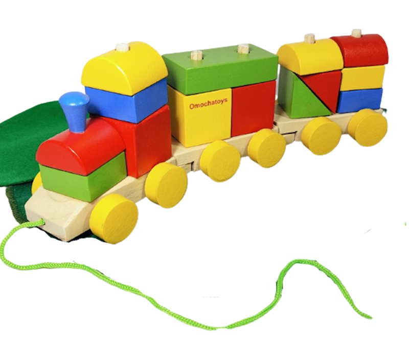 Kereta Warna BP Mainan Kayu Transportasi 1