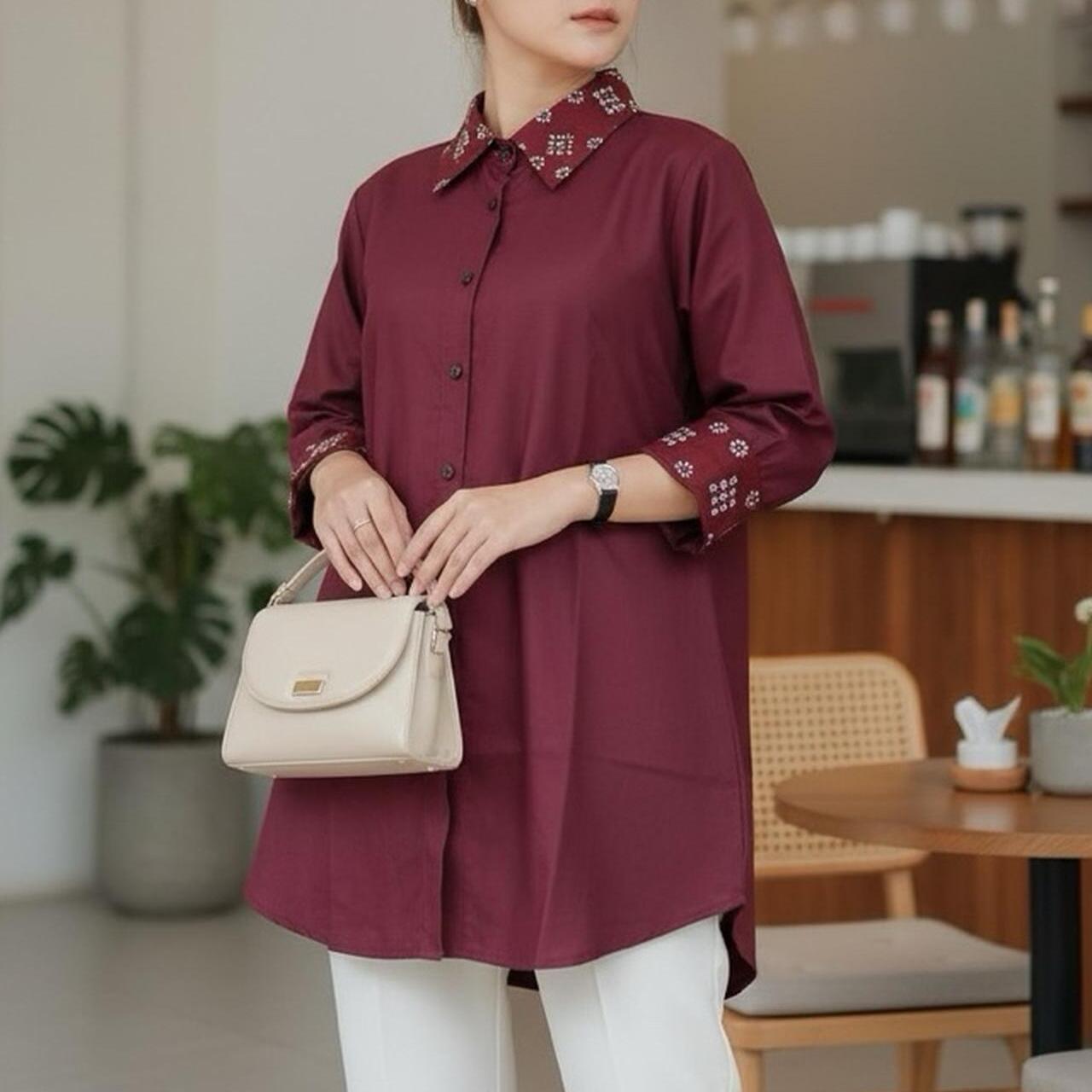  Shanaya Baju Batik Wanita Oversize