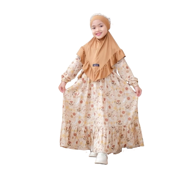 SYANKIDS Gamis Anak Syafira Flamingo Set 