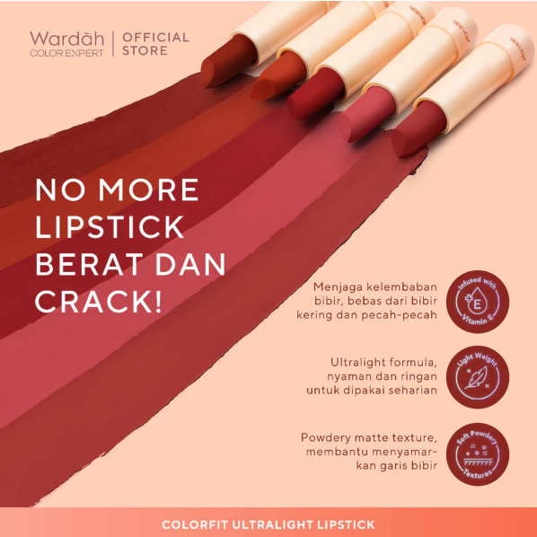 Paragon Technology and Innovation Wardah Colorfit Ultralight Matte Lipstick 09 Romantic Namsan