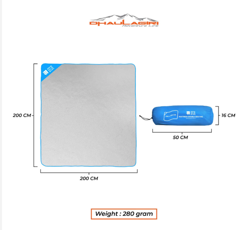 Dhaulagiri Double Side Mattress Foil 200 x 200 cm 2