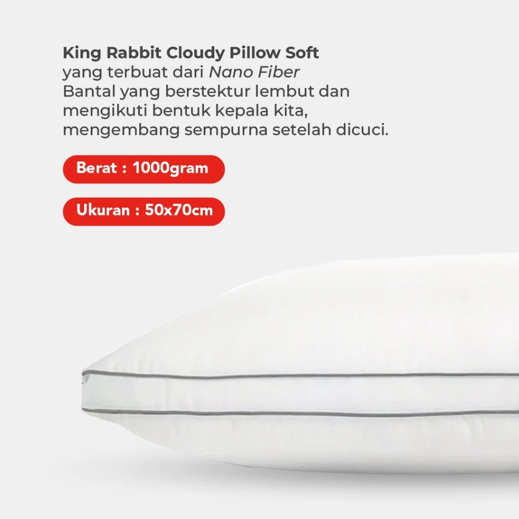  King Rabbit Cloudy Pillow Soft