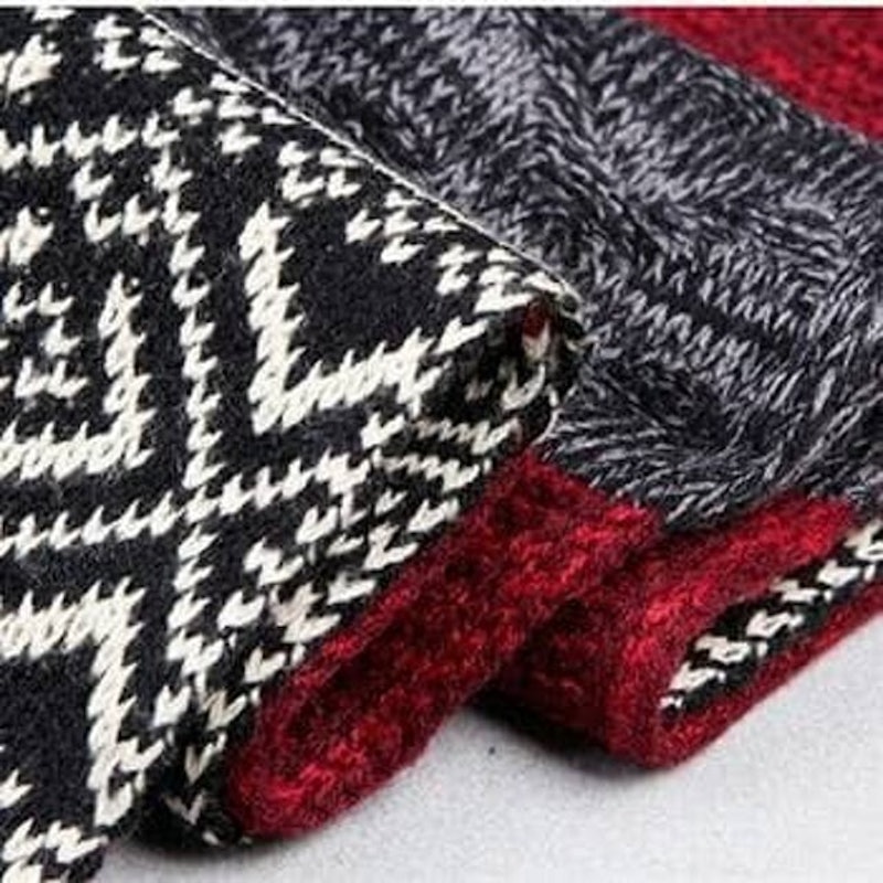 Long Acrylic Scarf Plaid 2