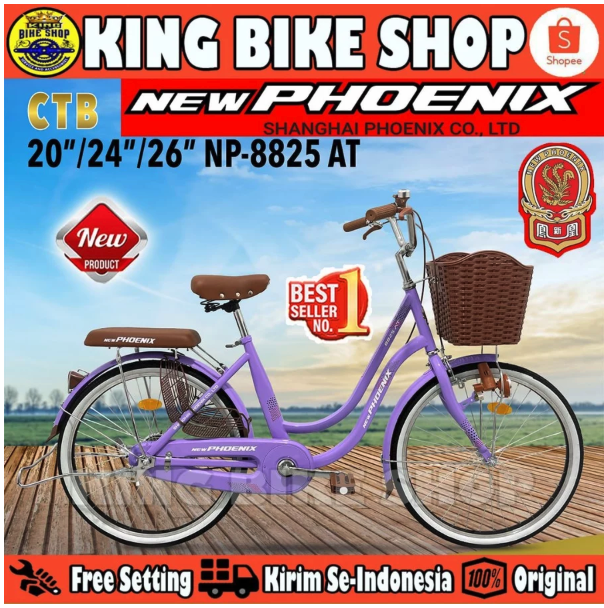 Shanghai Phoenix Bicycle New Phoenix Sepeda Keranjang CTB NP-8825 AT