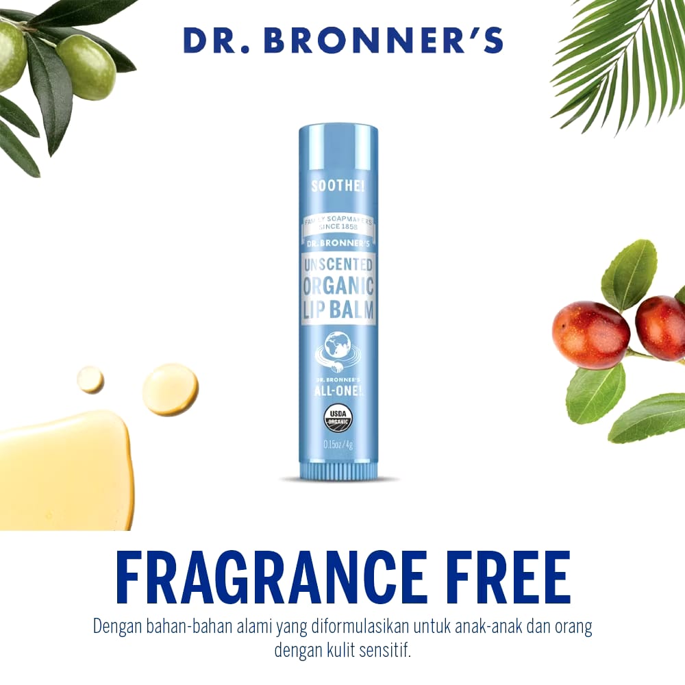 Dr. Bronner's Magic Soaps Dr Bronner's Naked Organic Lip Balm Unscented