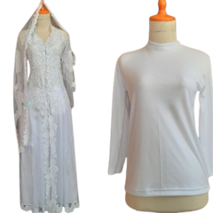 Kebaya Akad Full Payet Selendang Manset