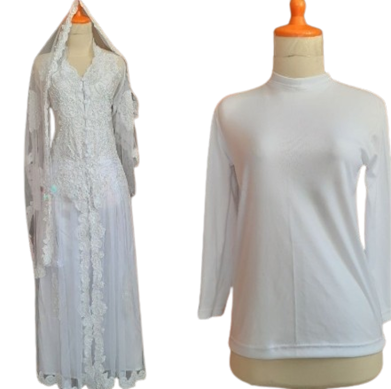 Kebaya Akad Full Payet Selendang Manset 1