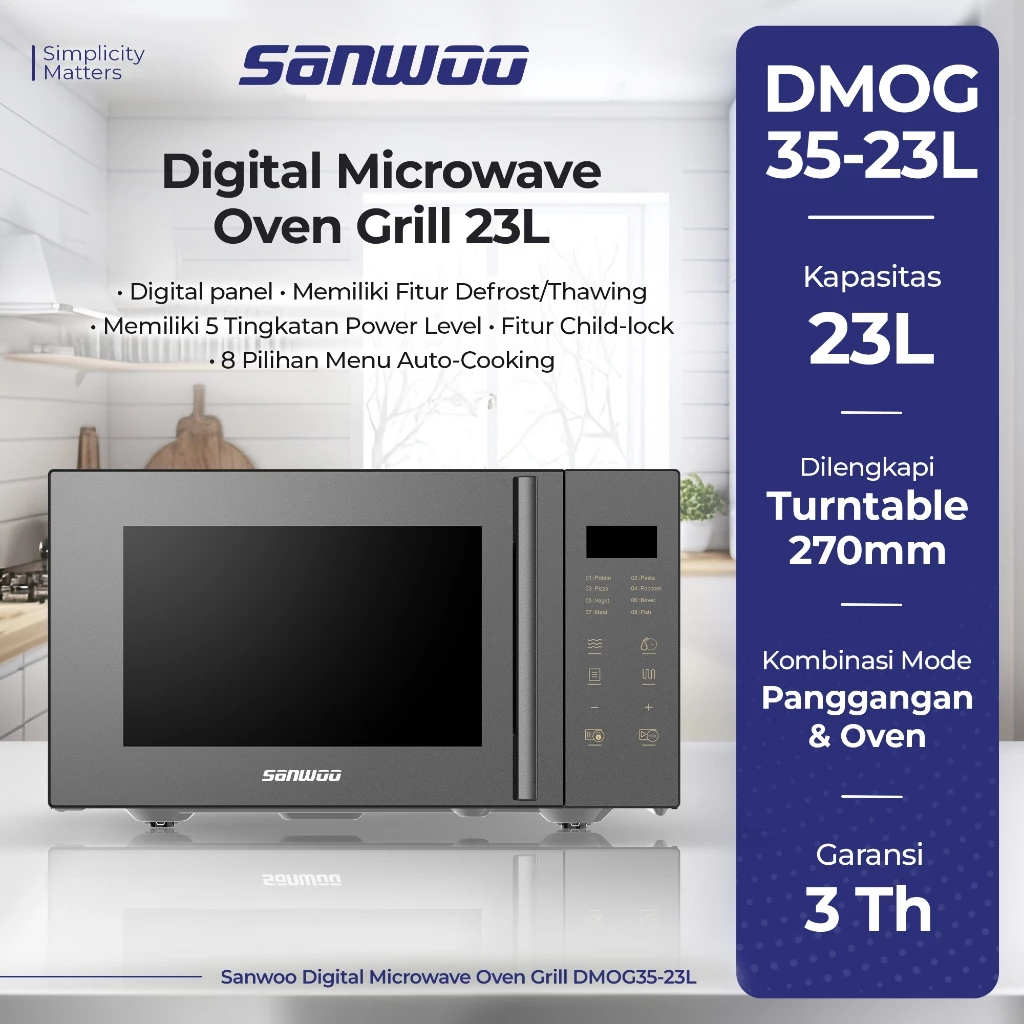 Sanwoo Electronics Sanwoo Digital Microwave Oven Grill 23L DMOG35-23L