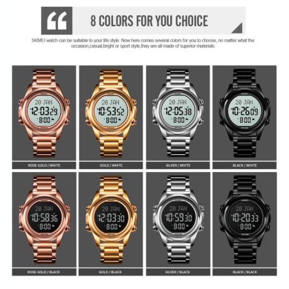 SKMEI Jam Tangan Digital Arah Kiblat 1667