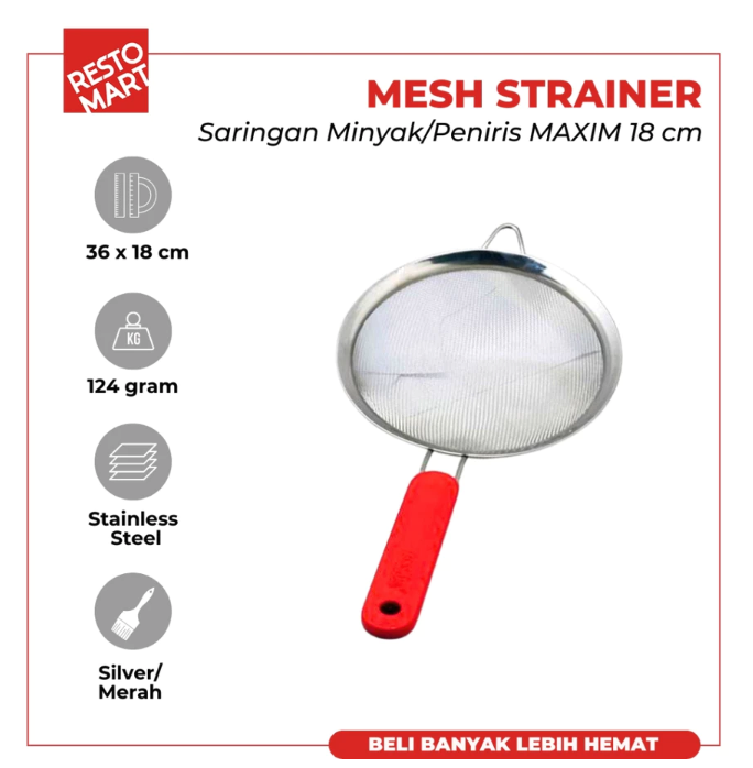 Maxim Tools Professional Mesh Strainer 18 cm 2