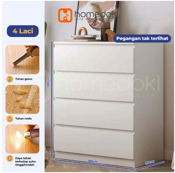 Homedoki Lemari Laci 4 Laci 2