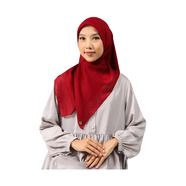 Umama Scarves Jilbab Segi Empat Paris Cotton Eyelash Pouch