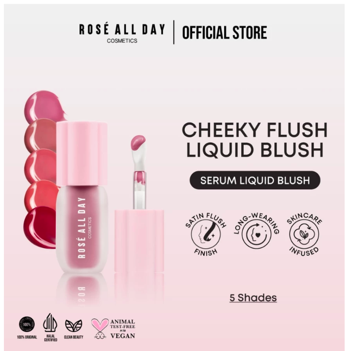 Rose Cosmetics International Rosé All Day Cheeky Flush Liquid Blush Dear Diary
