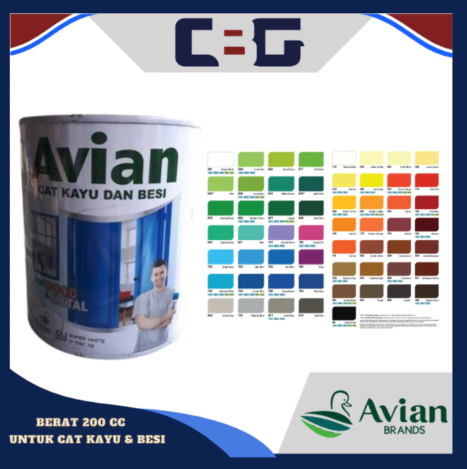 Avia Avian Avian Cat Kayu dan Besi 