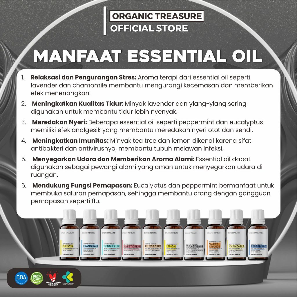 ORGANIC TREASURE Immune Booster Specialty Blend Essential Oil