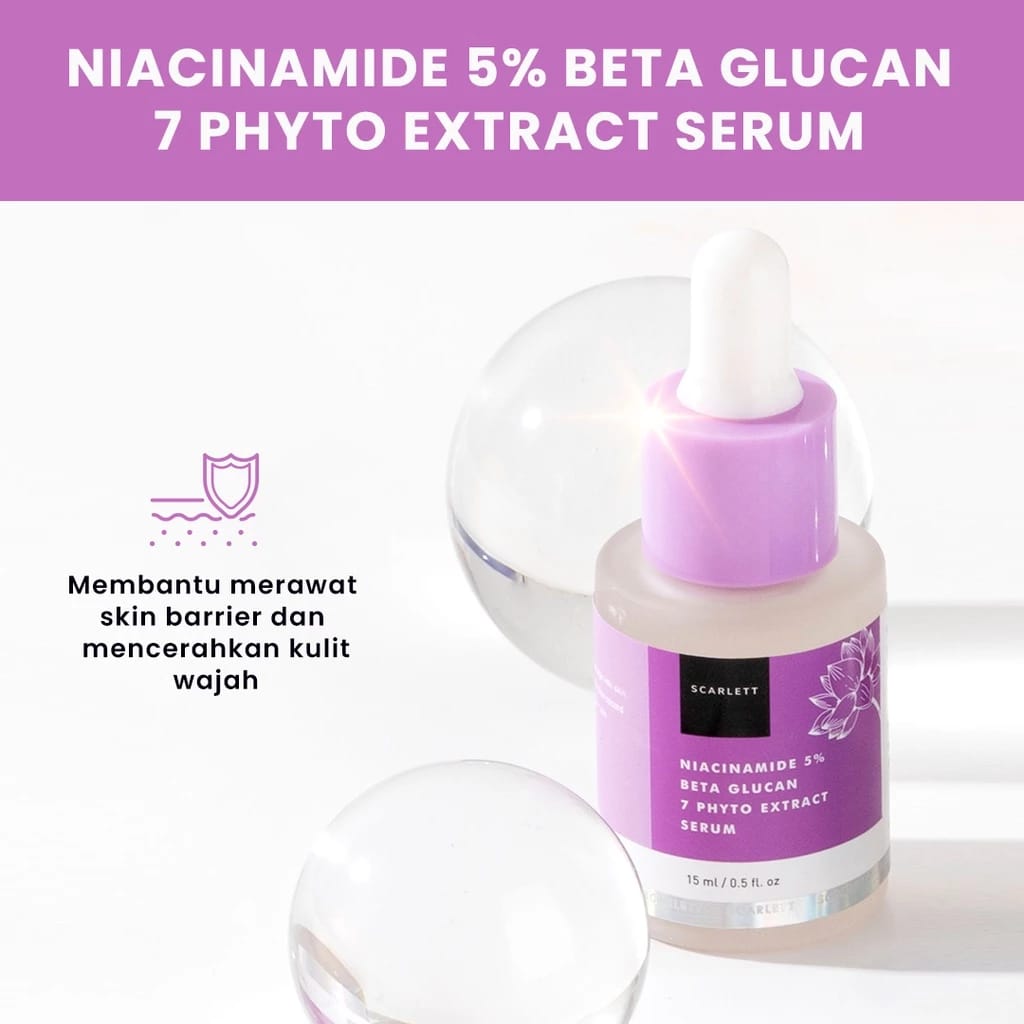 Opto Lingkar Sejahtera Scarlett Whitening Niacinamide 5% Beta Glucan 7 Phyto Extract Serum