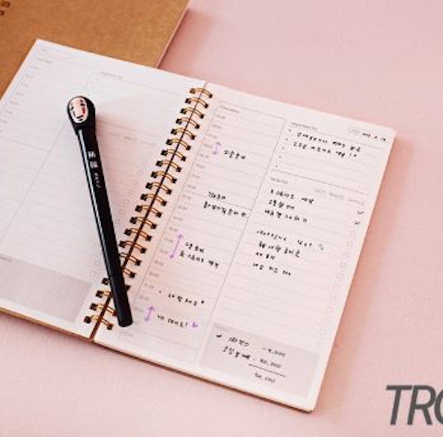 TRG Kraft Cover Spiral Daily Planner Notebook