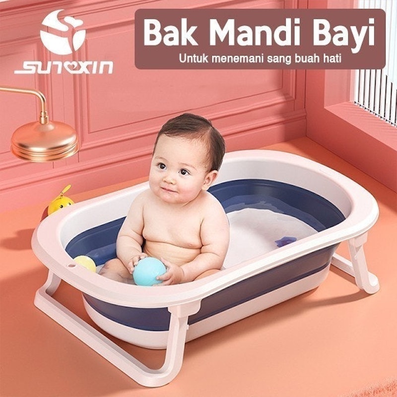 Bak Mandi Bayi Lipat Foldable Silicone 3