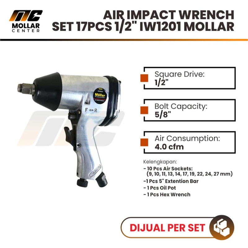 Mollar Air Impact Wrench MLR-IW1201