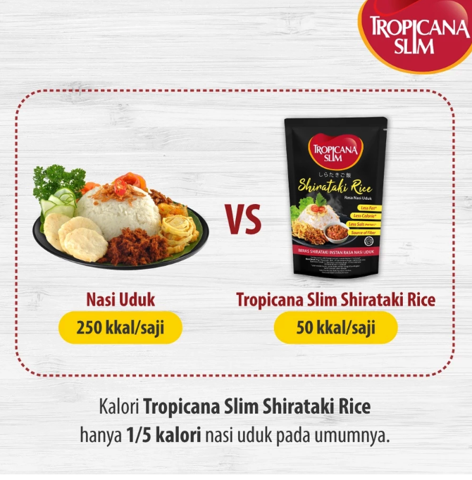 Nutrifood Tropicana Slim Shirataki Rice Rasa Nasi Uduk