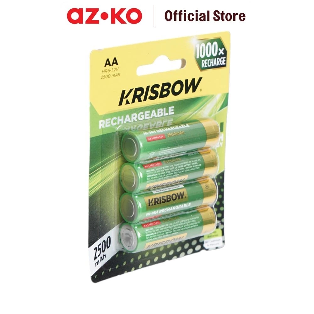 Krisbow® Baterai Rechargeable AA 2500 mAh