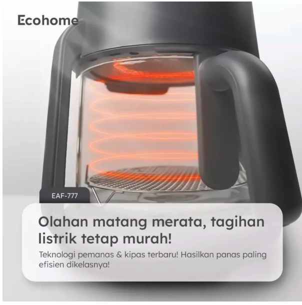 Kawano Pilar Mandiri Ecohome Air Fryer Panoramic EAF-777