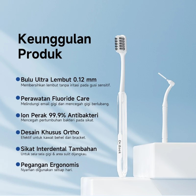 Dr.Baek® Sikat Gigi Ortho + Sikat Gigi Interdental