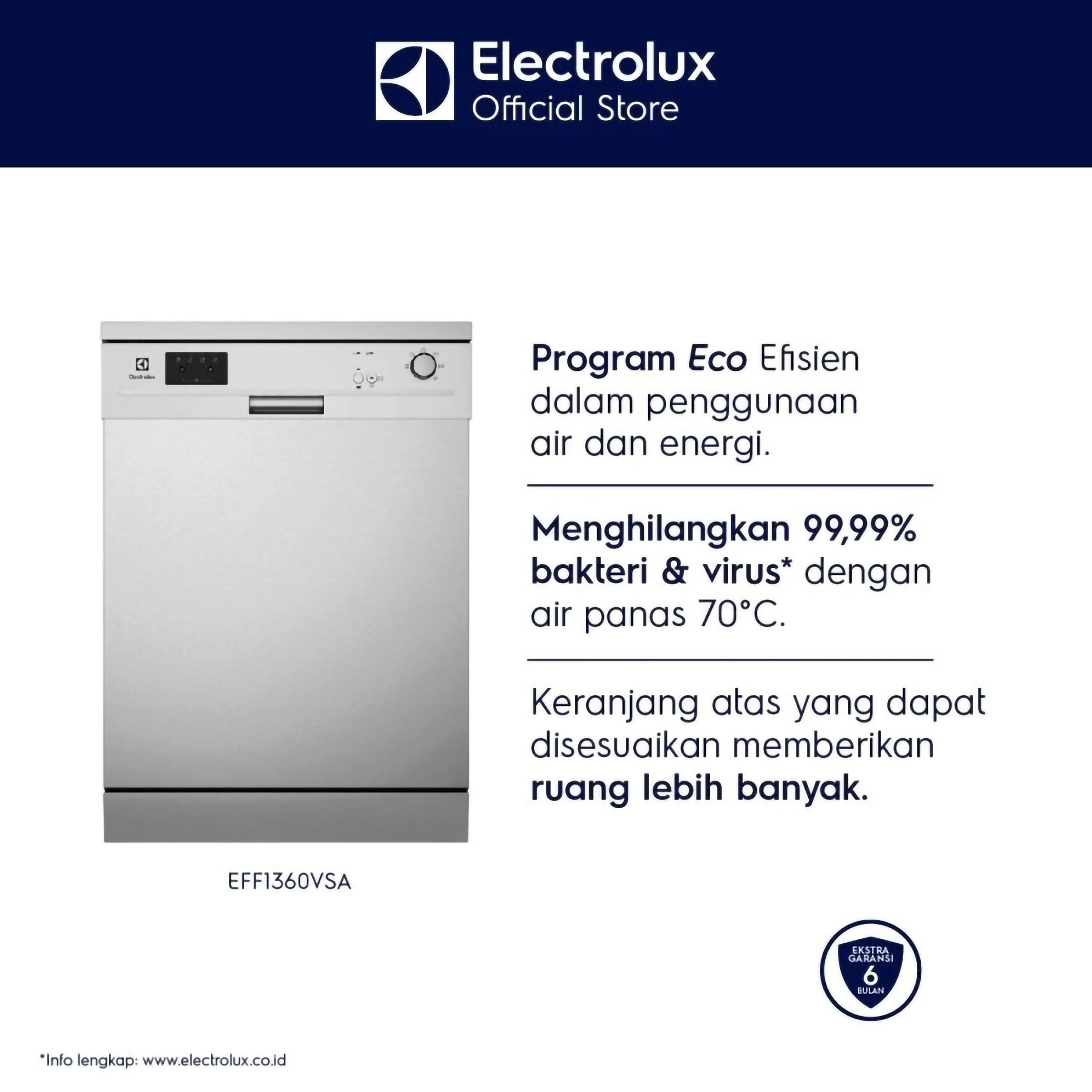 Electrolux Electrolux Dishwasher Freestanding UltimateCare 100 EFF1360VSA