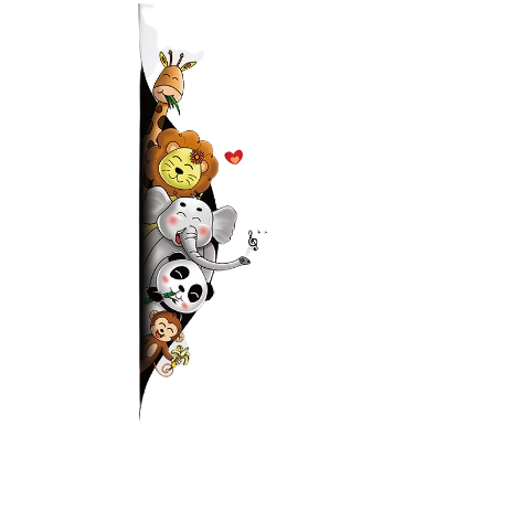 Wallsticker Hide and Seek Animal ｜ SK9360