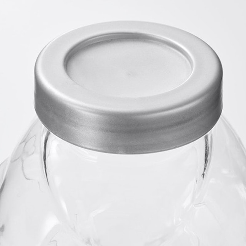 FÖRVAR - Stoples dengan Penutup Kaca/Warna Aluminium 4