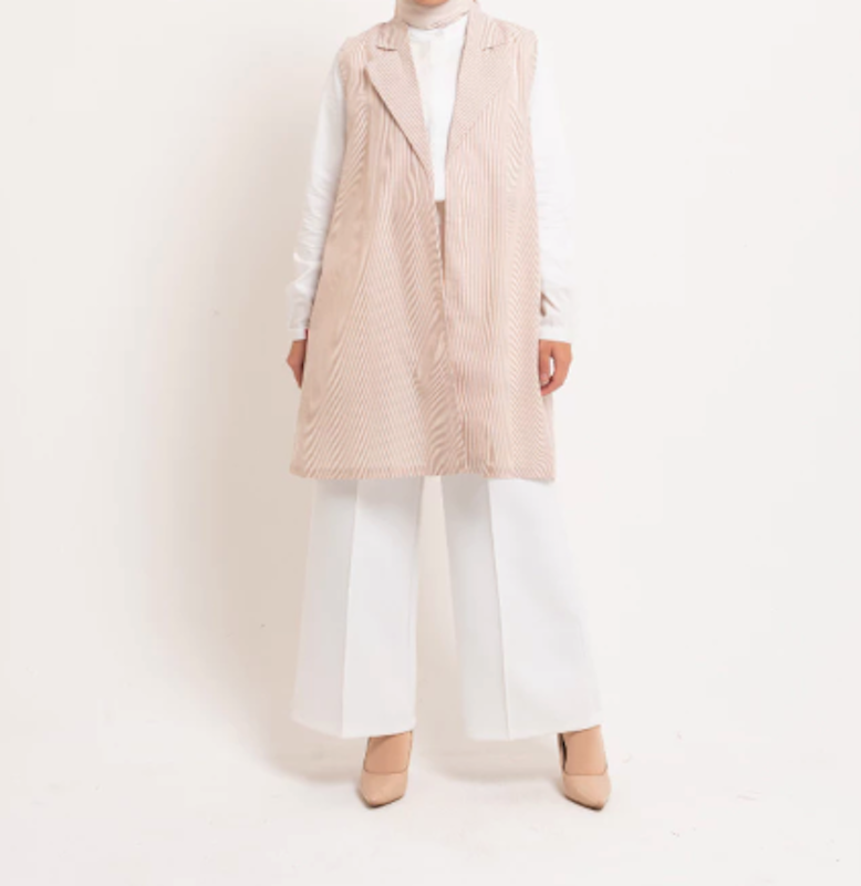 Elzatta Outer Vest Blazer Stripe 2