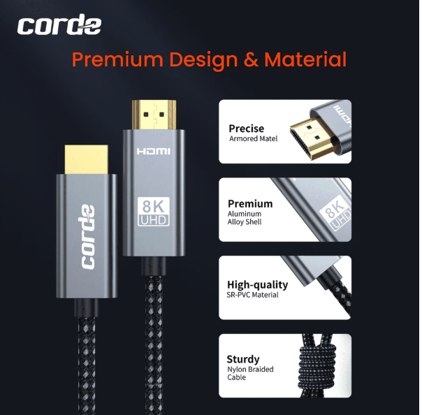 CORDE HDMI Ultra HD 2.1 Cable 3