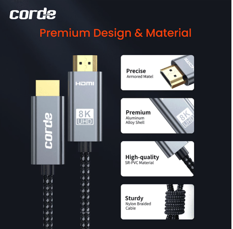CORDE HDMI Ultra HD 2.1 Cable 3