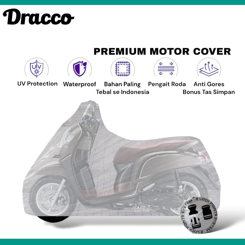  Dracco Cover Motor Transparan Size L