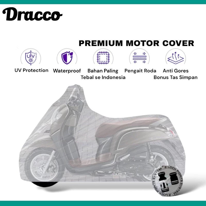 Dracco Cover Motor Transparan Size L 2