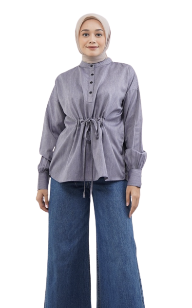 Kemeja Elina Lilac