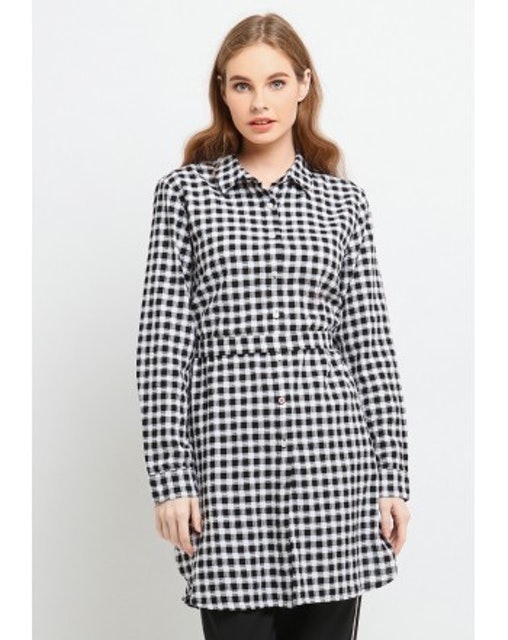 Baju Perempuan Kemeja Panjang Black 1